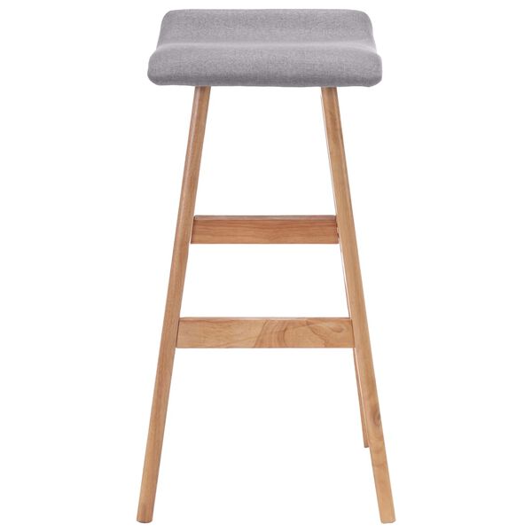 vidaXL Tabourets de bar lot de 2 gris clair tissu