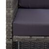 vidaXL Ensemble &agrave; manger d'ext&eacute;rieur 5pcs Rotin bois acacia Anthracite
