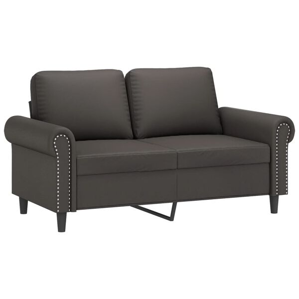 vidaXL Canap&eacute; &agrave; 2 places Gris 120 cm Similicuir