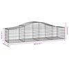 vidaXL Paniers &agrave; gabions arqu&eacute;s 7 pcs 200x50x40/60 cm fer galvanis&eacute;