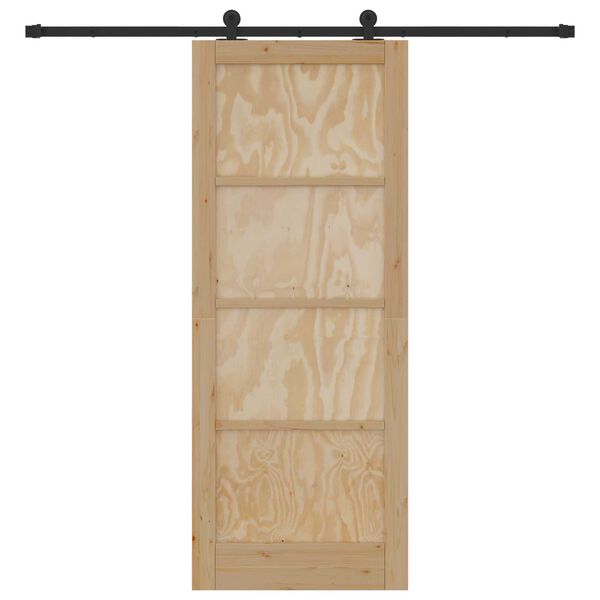 vidaXL Porte coulissante ORKDAL Marron 83 x 211 cm Pin massif