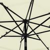 vidaXL Parasol de jardin &agrave; 3 niveaux avec m&acirc;t en aluminium sable 3 m