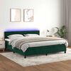 vidaXL Sommier &agrave; lattes de lit avec matelas LED Vert fonc&eacute; 180x200 cm