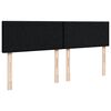 vidaXL Sommier &agrave; lattes de lit avec matelas Noir 140x200 cm Tissu