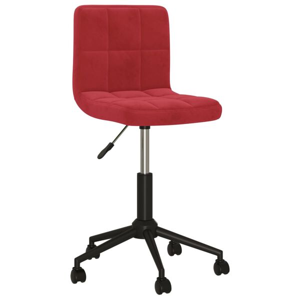 vidaXL Chaises &agrave; manger pivotantes lot de 2 rouge bordeaux velours