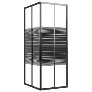 vidaXL Cabine de douche &agrave; rayures ESG 90x70x180 cm Noir