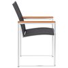 vidaXL Chaises de jardin lot de 2 Textil&egrave;ne et acier inoxydable Gris