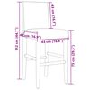 vidaXL Chaises de bar lot de 2 bois massif d'h&eacute;v&eacute;a et tissu