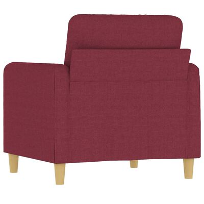 vidaXL Fauteuil Rouge bordeaux 60 cm Tissu