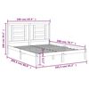 vidaXL Cadre de lit sans matelas blanc 160x200 cm bois de pin massif