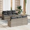 vidaXL Ensemble de canap&eacute; de jardin 7 pcs Gris clair et gris fonc&eacute;