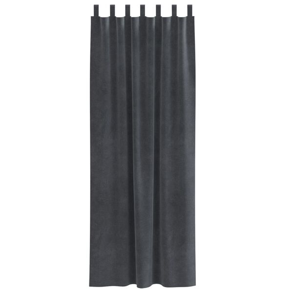 vidaXL Rideaux occultants 2 pcs Gris clair 140 x 225 cm Velours