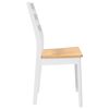 vidaXL Chaises à manger 2 pcs blanc bois massif caoutchouc