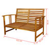 vidaXL Salon de jardin 4 pcs avec coussins Bois d'acacia solide