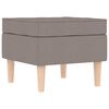 vidaXL Fauteuil avec repose-pied Taupe Tissu