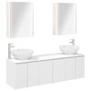 vidaXL Ensemble d'armoire de salle de bain 5 pc Blanc