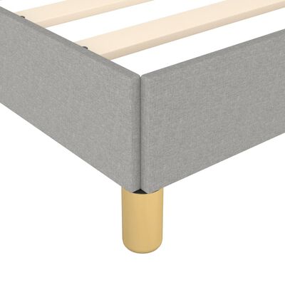 vidaXL Cadre de lit sans matelas gris clair 120x190 cm tissu