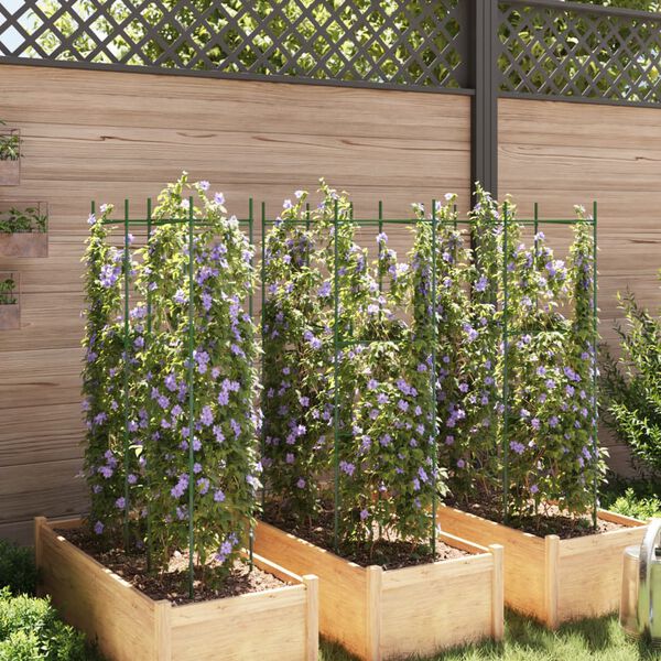 vidaXL Cages &agrave; tomates 6 pcs 116 cm acier et PP