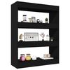 vidaXL Biblioth&egrave;que/Cloison Noir 80x30x103 cm Bois d'ing&eacute;nierie