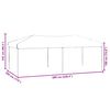 vidaXL Tente de r&eacute;ception pliable avec parois Blanc 3x6 m