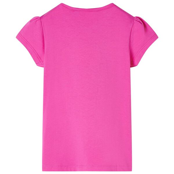 T-shirt pour enfants &agrave; mancherons rose fonc&eacute; 116