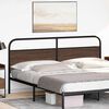 vidaXL T&ecirc;te de lit de remplacement ch&ecirc;ne marron 180 cm acier et bois d'ing&eacute;nierie