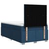vidaXL Sommier &agrave; lattes de lit avec matelas bleu 120x190 cm tissu