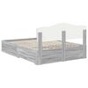 vidaXL Cadre de lit Gris Sonoma 140 x 190 cm Bois d'ing&eacute;nierie