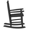 vidaXL Chaise &agrave; bascule enfants noir bois de peuplier massif