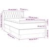 vidaXL Sommier &agrave; lattes de lit avec matelas Taupe 90x190 cm Tissu