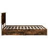 vidaXL Lit de Rangement Ch&ecirc;ne fum&eacute; 160 x 200 cm Bois d'ing&eacute;nierie