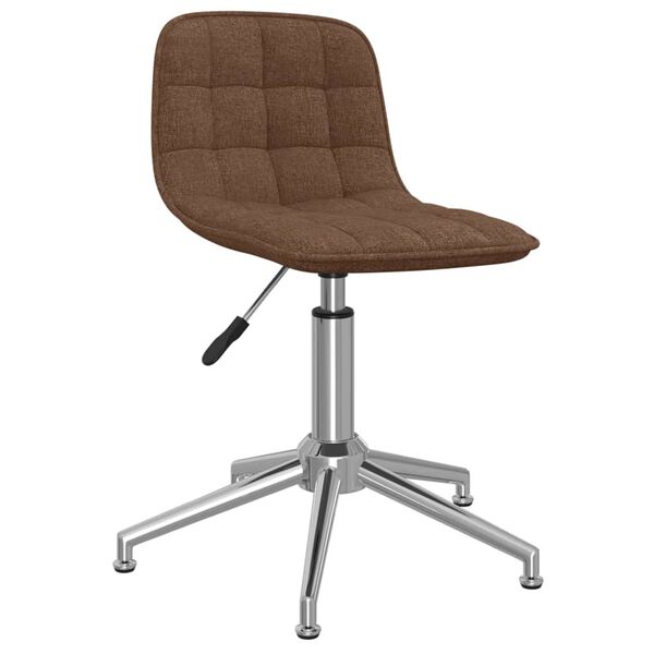 vidaXL Chaises pivotantes &agrave; manger lot de 2 marron tissu