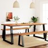 vidaXL Table &agrave; manger 200x90x75 cm bois d'acacia solide &agrave; bord vif