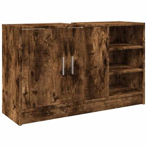 vidaXL Armoire d'&eacute;vier ch&ecirc;ne fum&eacute; 90x29x55 cm bois d'ing&eacute;nierie