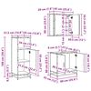 vidaXL Ensemble de mobilier de salle de bain 3 pcs Ch&ecirc;ne noir