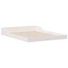 vidaXL Cadre de lit Blanc 135 x 190 cm Pin massif
