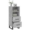 vidaXL Buffet Gris b&eacute;ton 34,5x34x90 cm Bois d'ing&eacute;nierie