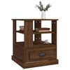 vidaXL Table d'appoint ch&ecirc;ne marron 50x50x60 cm bois d'ing&eacute;nierie