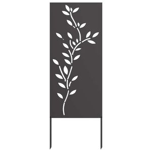 vidaXL &Eacute;cran de confidentialit&eacute; de jardin Floral Noir 50 x 140 cm