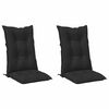 vidaXL Ensemble de coussins de chaise &agrave; dossier haut 2 pc Polyester
