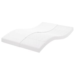 vidaXL Matelas en mousse blanc 140x200 cm 7 zones duret&eacute; 20 ILD