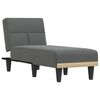 vidaXL Chaise longue gris fonc&eacute; tissu
