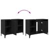 vidaXL Armoire d'&eacute;vier avec &eacute;tag&egrave;re Ch&ecirc;ne noir 80 x 33 x 60 cm