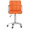 vidaXL Chaises &agrave; manger pivotantes lot de 2 orange similicuir