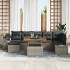 vidaXL Ensemble de canap&eacute; de jardin 8 pcs Gris Poly rotin