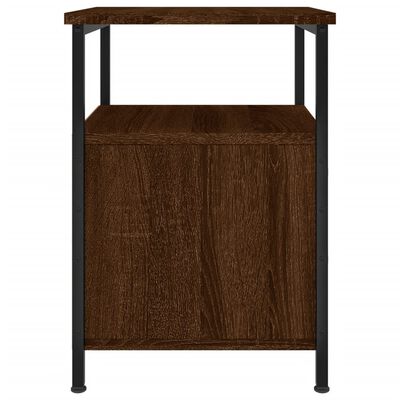vidaXL Table de chevet chêne marron 34x35,5x50 cm bois d'ingénierie