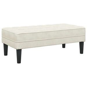 vidaXL banc avec coussin Cr&egrave;me 113 x 57 x 39 cm Velours