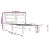 vidaXL Cadre de lit sans matelas blanc 120x190 cm bois massif