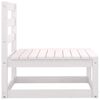vidaXL Salon de jardin 3 pcs Blanc Bois de pin massif