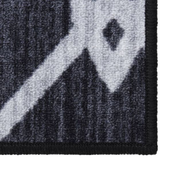 vidaXL Tapis de couloir Noir 80x300 cm